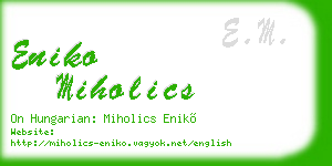 eniko miholics business card